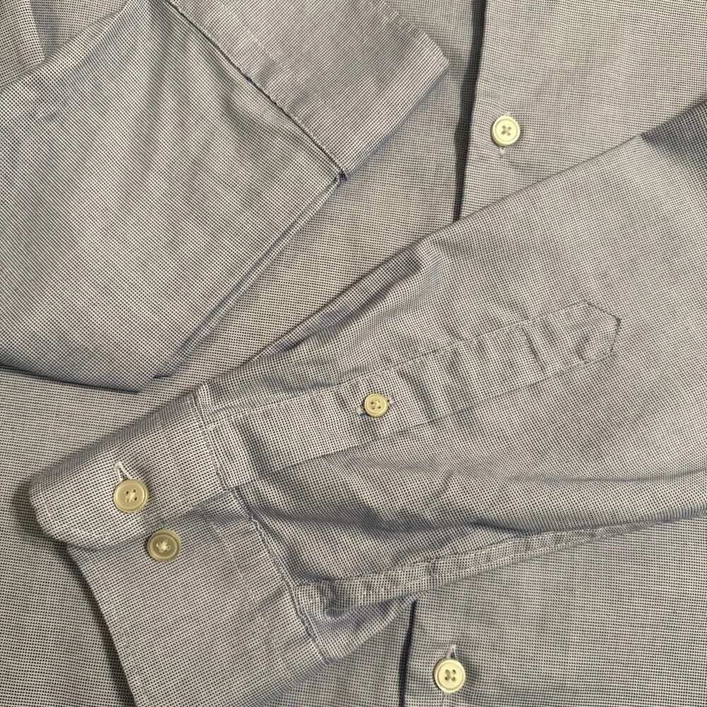Banana Republic Men’s Large Slim Fit Non-Iron Dress Shirt Blue/ light gray